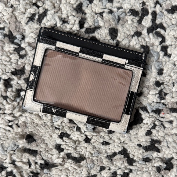 Coach Checkered Black and White Card Holder - Picture 2 of 2